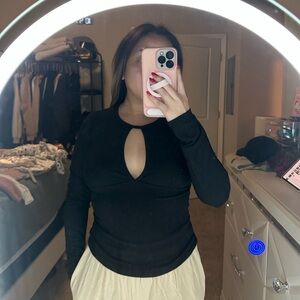 Elegant Black Long Sleeve Top